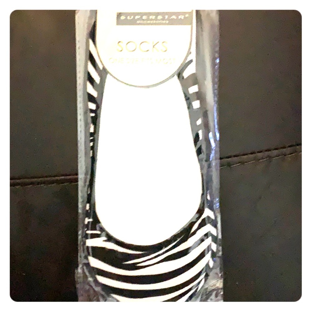 Zebra Pattern Peep Socks
